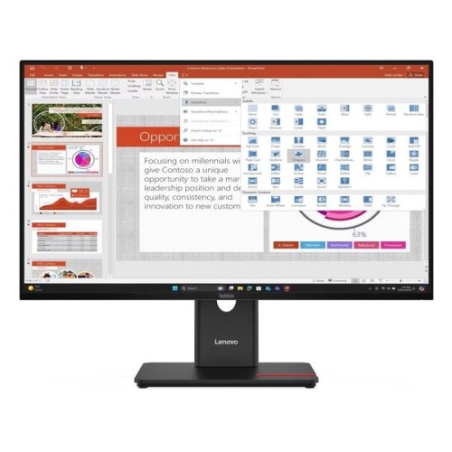 LENOVO Monitor ThinkVision T27-40 27' FHD IPS, Display Port,HDMI,USB,USBC,VGA,Height Adjust,3YearsW