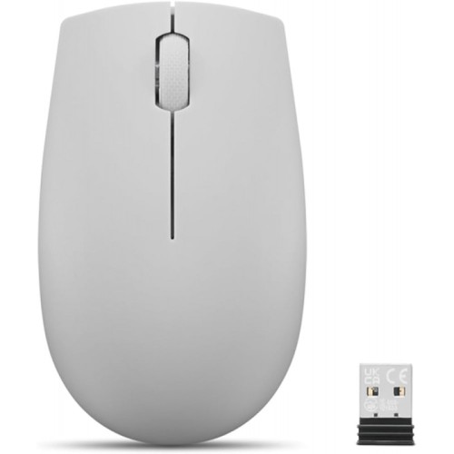 Lenovo 300 Wireless Compact Mouse (Cloud Grey) with battery