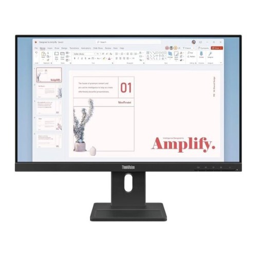 LENOVO Monitor ThinkVision E24-40 23.8' IPS FHD, Slim Bezel, HDMÎ™, Display Port, VGA, Height adjustable, Speakers, 3YearsW